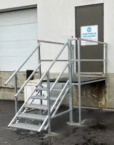 Mechano Max bolt-together modular steel staircase - Modular Stairs kit installed