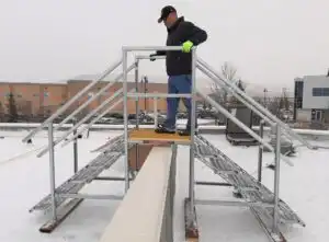 Mechano Max modular walkover crossover system - Rooftop Parapet Walkover